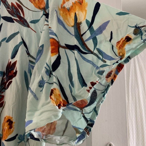 Ava & Viv 1x Light Blue Floral Asymmetrical Floral Dress - Picture 5 of 7